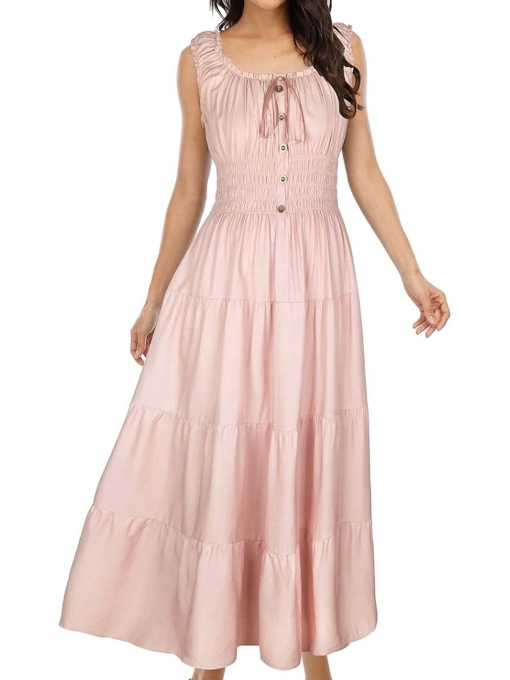 OSTOO Women's 2026 Summer Boho Print Tiered Casual Flowy Long Maxi Dress XXL